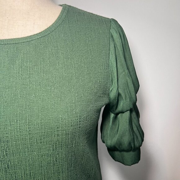 CURRENT AIR Green Katrijn Puff Sleeve Top Size XS - Picture 4 of 14